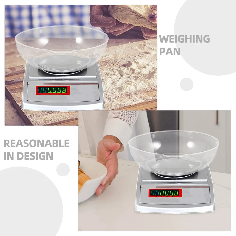 Báscula Digital para pesar platos de comida, bandeja electrónica portátil de plástico para cocina, 2 piezas