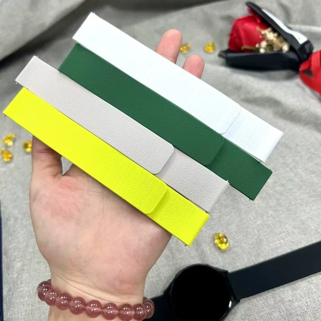 18 مللي متر 20 مللي متر 22 مللي متر سيليكون المغناطيسي حلقة حزام لساعة سامسونج جالاكسي 7/6/5/4 نشط 2 Amazfit سوار ساعة هواوي GT 2e 3 الفرقة