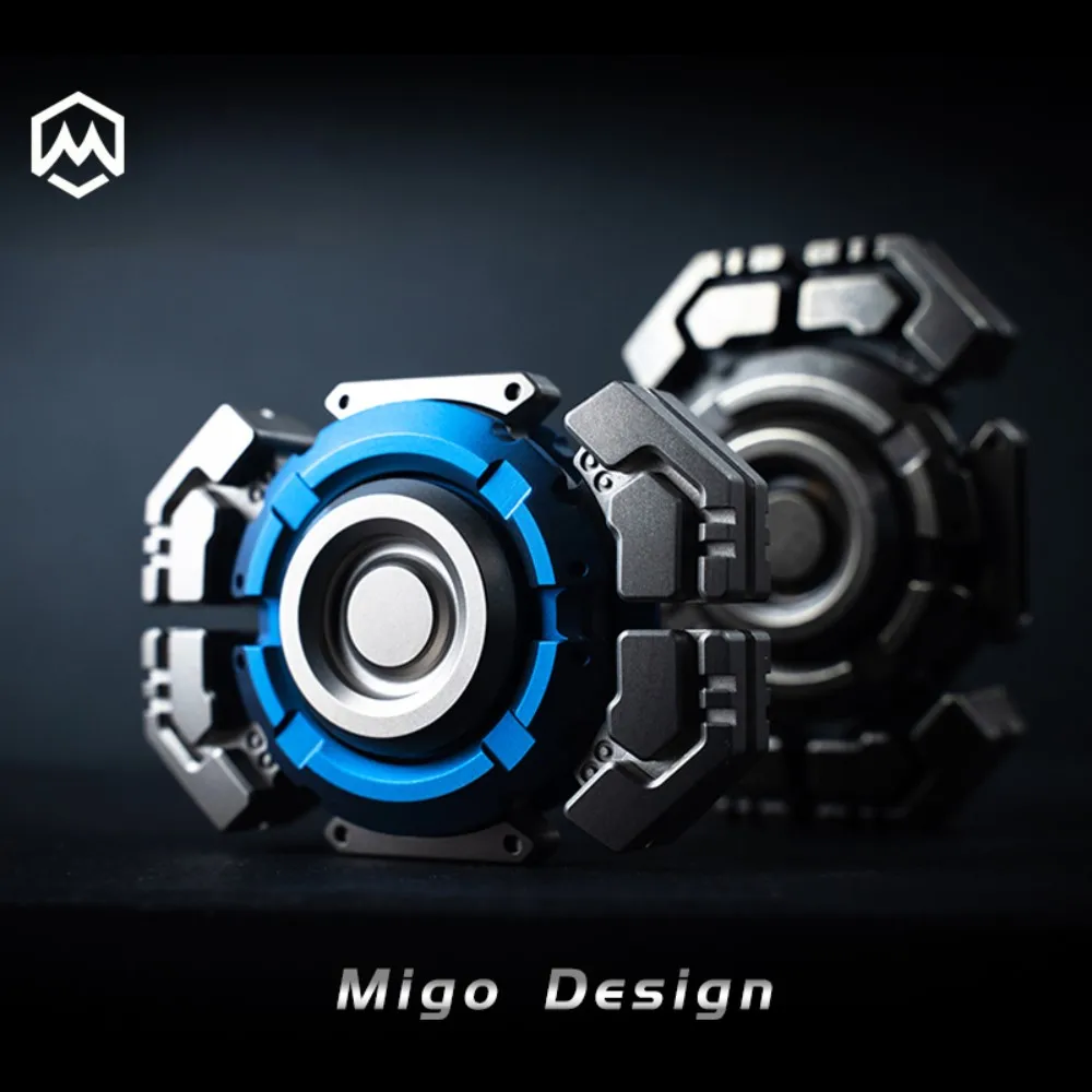 MACKIE Nuclear Explosion Copper Fidget Spinner Zabawka Antystresowa Metalowa Dwa Łopatki Oryginalne Projekty