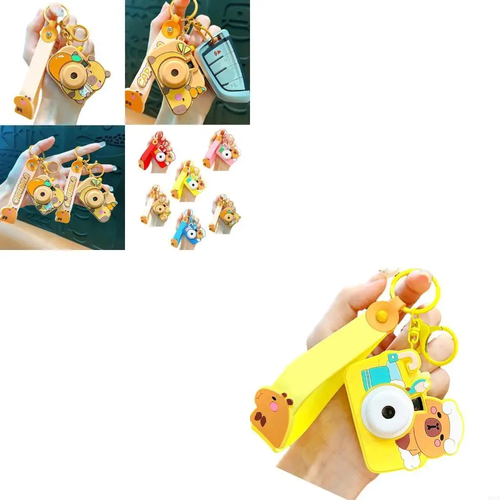 91AF Animal Projection Keychain Creative Design Multi Color Portable Camera Charm