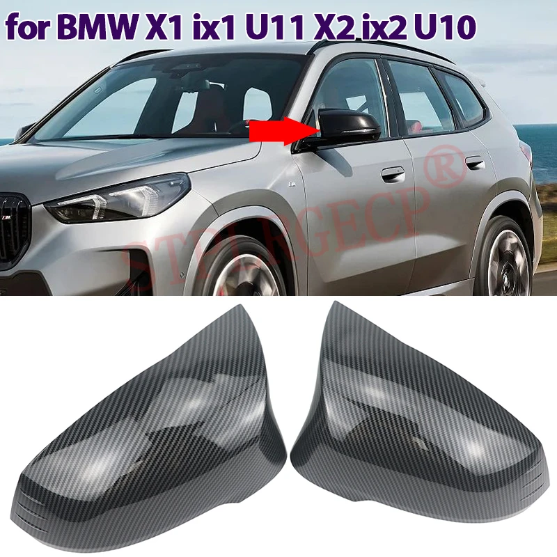 

2x Carbon Fiber Look Mirror Cover Black Mirror Cover Overlay M Style for BMW X1 Ix1 U11 X2 Ix2 U10 Only for Left Hand Drive