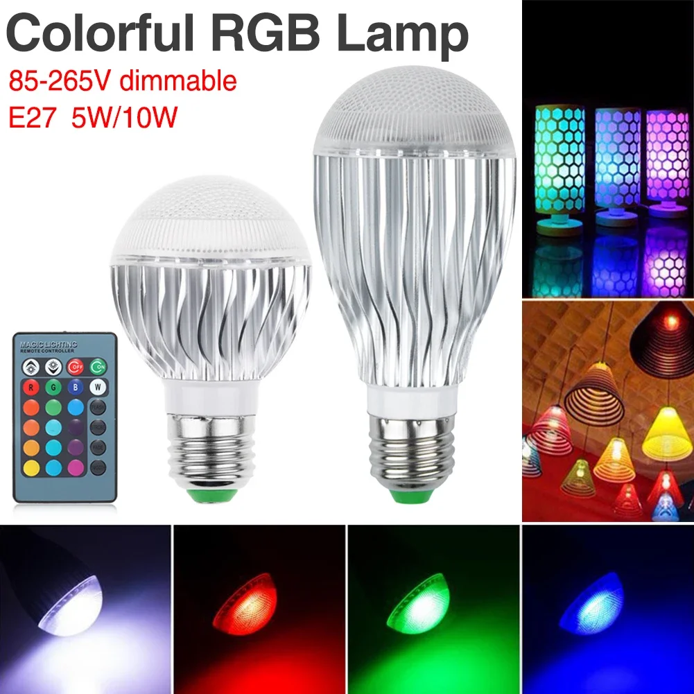 16 Colors Dimmable LED Lamp with Remote Control for Home Decor