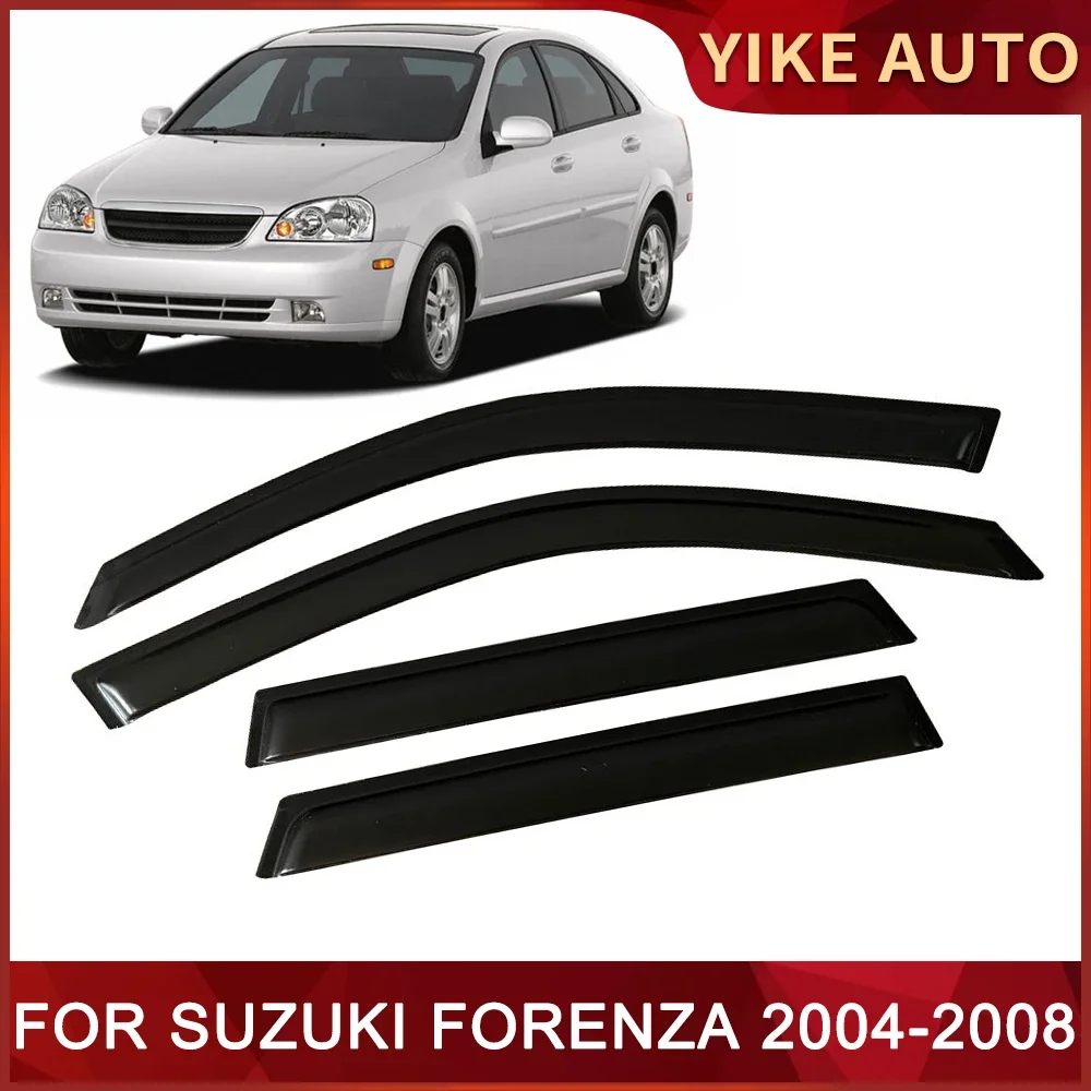 Window Visor for SUZUKI FORENZA J200 2004-2008 Weathershied Door Visor Wind Sun Rain Guards Side Window Wind Deflectors Auto