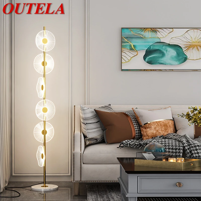 

OUTELA Nordic Floor Lamp Modern Art Family Iiving Room Bedroom Creativity Atmosphere LED Decorative Standing Light