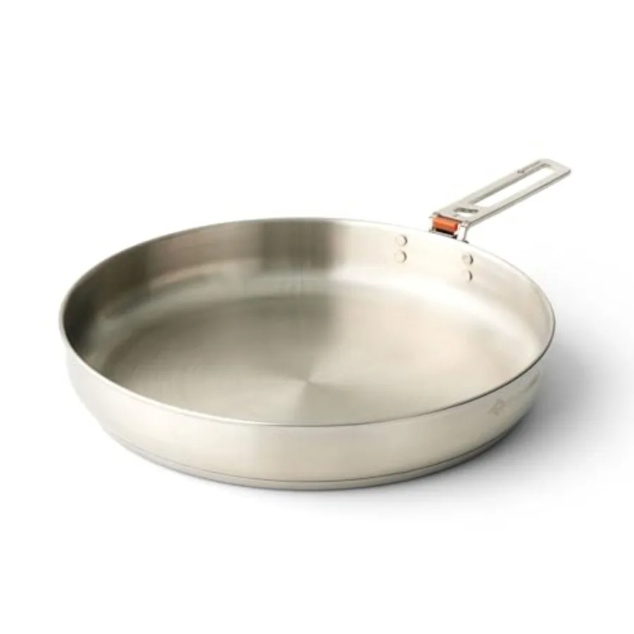 

10-дюймовая походная сковорода из нержавеющей стали для любителей приготовления пищи на открытом воздухе, прочный, легкий и идеально подходит для пеших прогулок и туризма