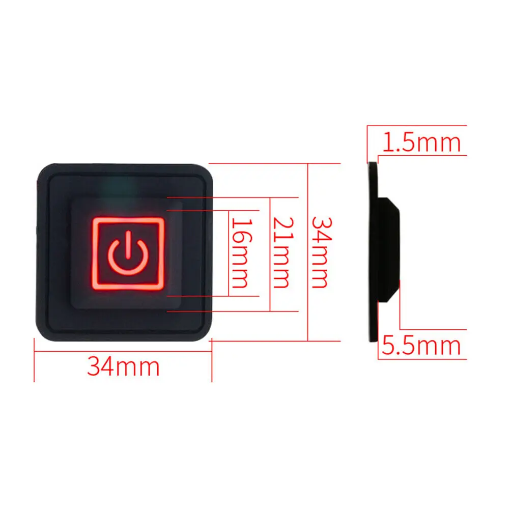 

1PCS 3.7-12V Temperature Control Waterproof Switch DIY Temperature Controller Rheostat Silicone Button Switch