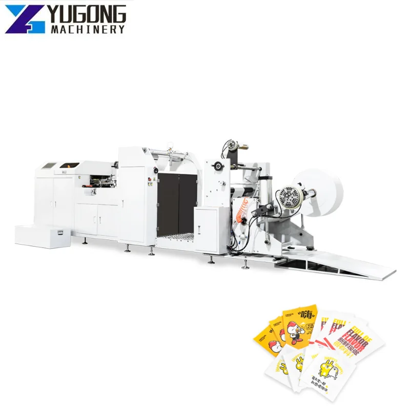 2022 New Paper Snack Cookie Popcorn Bag Making Machine Biodegradable Compostable Snacks Sandwiches Paper Pouch Bag Machine