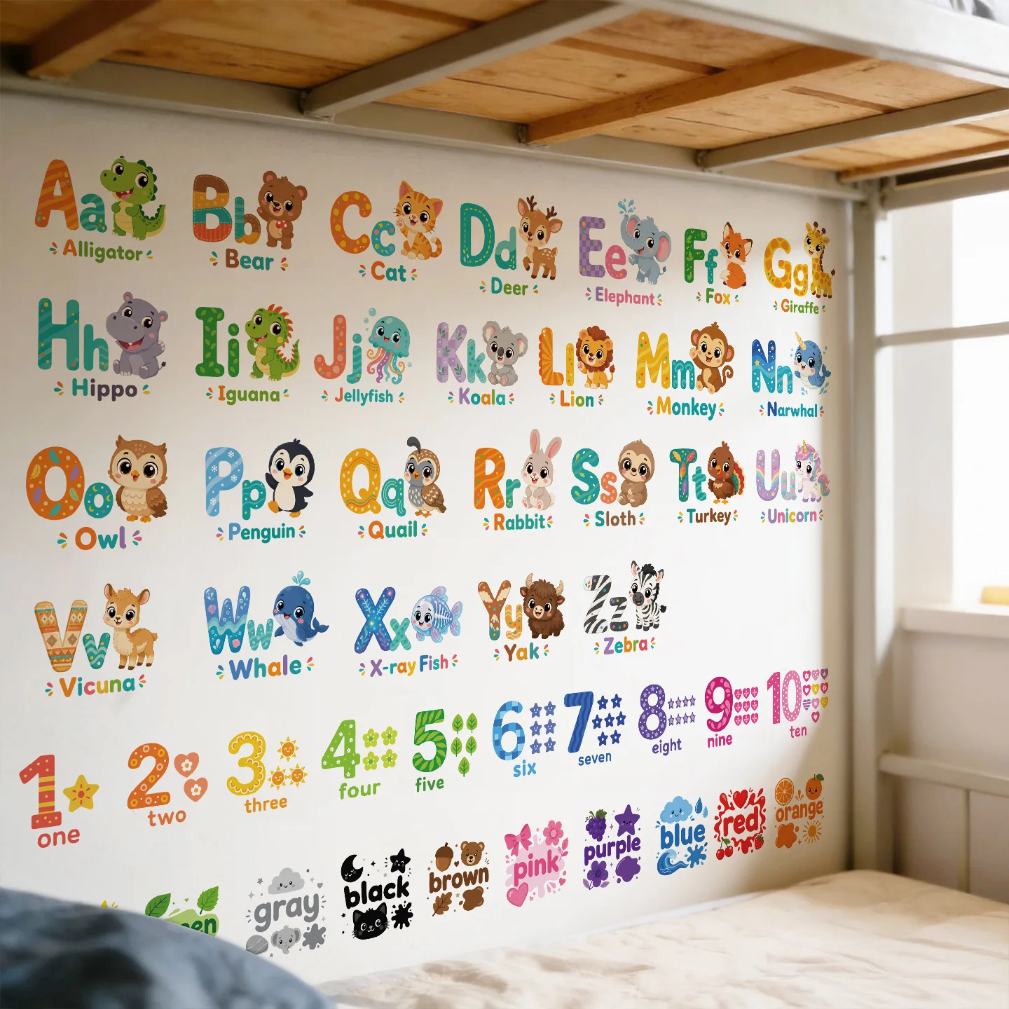 Animals  Alphabet Words Wall S - đánh giá và giá Baby Nursery Wallpaper