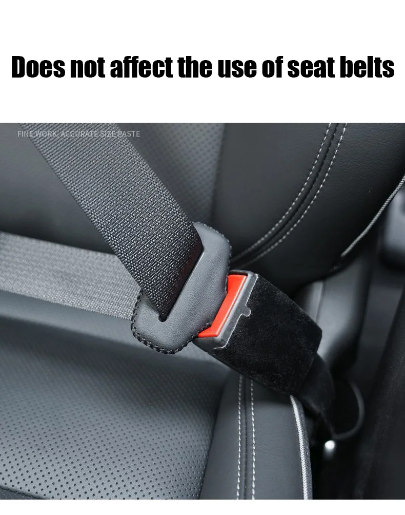 PU Leder Auto Sitz Gürtel Schnalle Clip Protector Anti-Scratch Sicherheitsgurt Abdeckung Polsterung Innen Taste Fall Sicherheit Auto Zubehör – Detail 4
