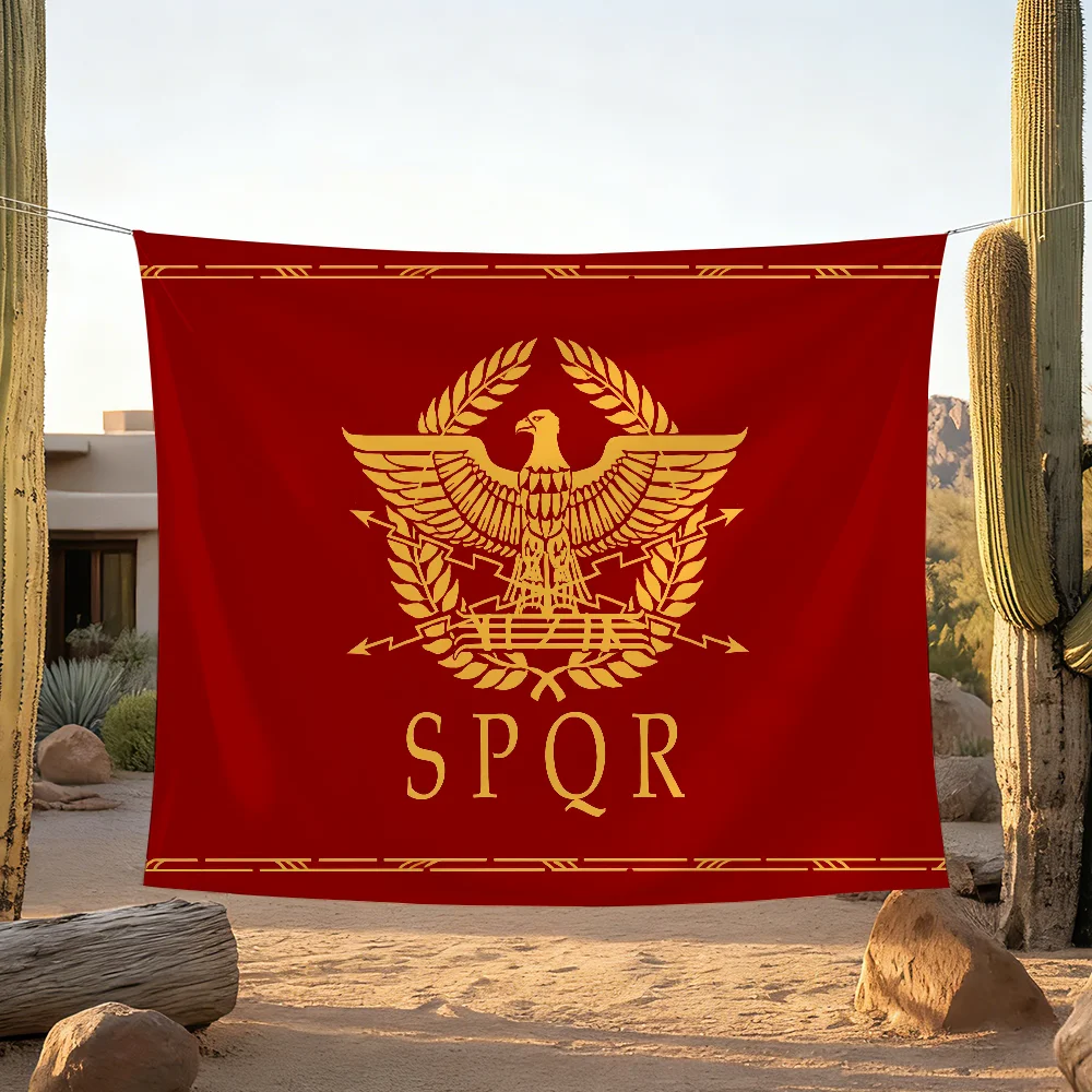 Gold Imperial Eagle Rome SPQR flag For Living Room Home Dorm Decor Wall Outdoor Camping Party Banner Gifts
