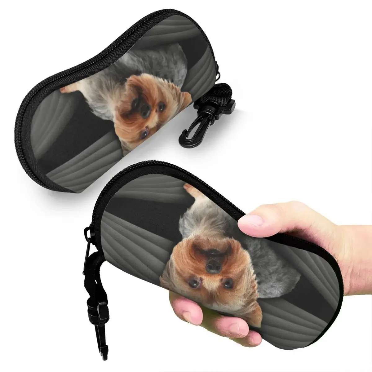 

Custom Yorkshire Terrier Glasses Case Fashion Yorkie Dog Puppy Shell Eyeglasses Case Sunglasses Box