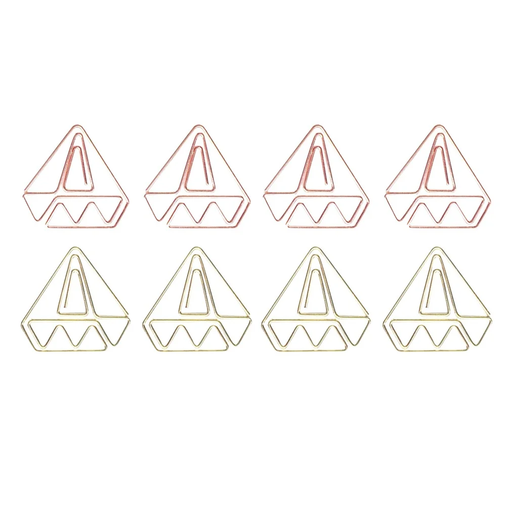 

50Pcs Rose Gold Bright Diamond Paper Clips Nonskid Compact Design for Office School Home Decorative Paperclip Bookmark Pin