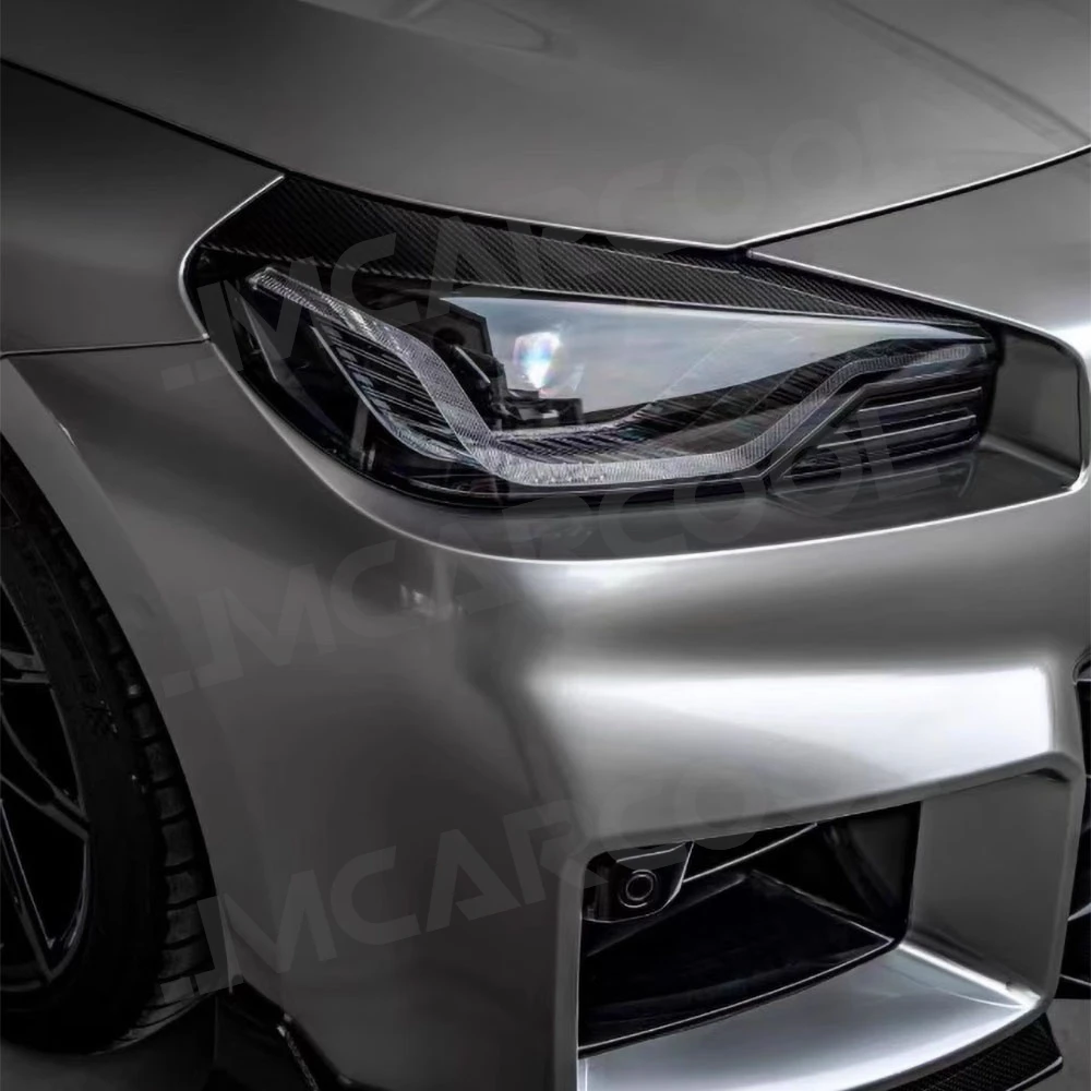 

JMCARCOOL Carbon Fiber Car Headlights Eyebrow Eyelids Trim Cover bodykits For BMW 2 Series G87 M2 Car Accessories