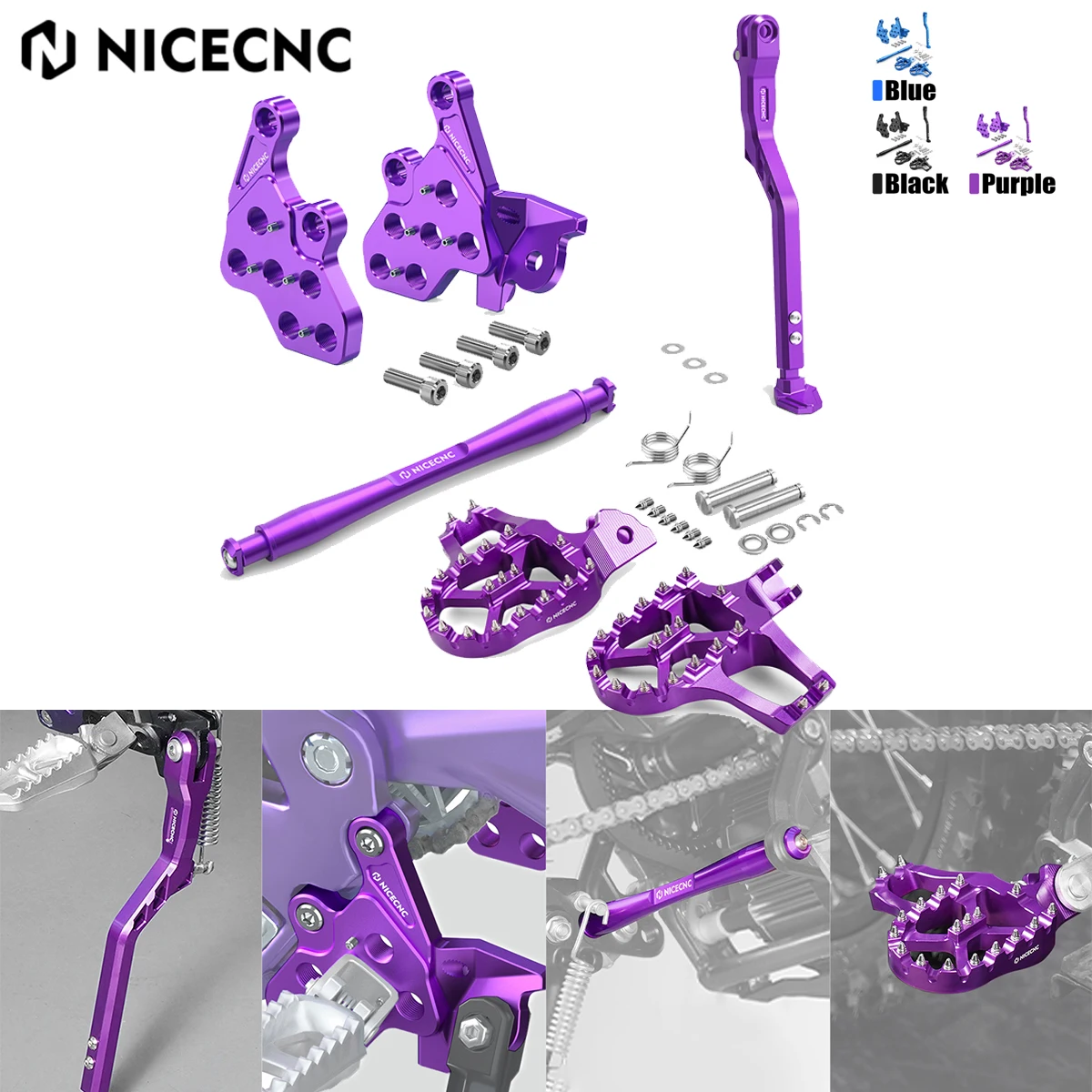 

For Surron Light Bee X Extender Foot Pegs Mount Bracket Footrest Support Brace Foot Side Kick Stand For Sur-Ron Light Bee S L1E