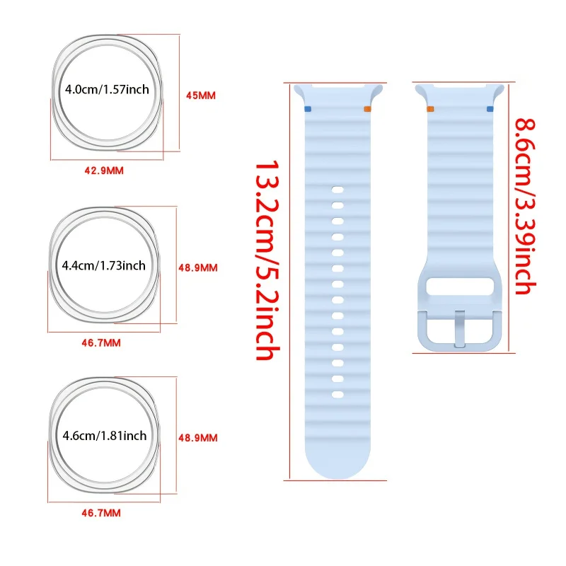 40/44/46mm Watch Strap for Samsung Watch 8/Watch 8 Classic Anti-Collision Protection Seamless Fit Breathable and Sports Strap