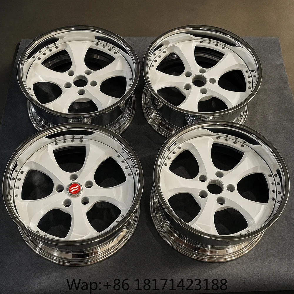 【Hot】New 19 20 Inch White Forged Aluminum Alloy Wheels 5x114.3 5x120 2‑Piece JDM Passenger Car Rims VSKF
