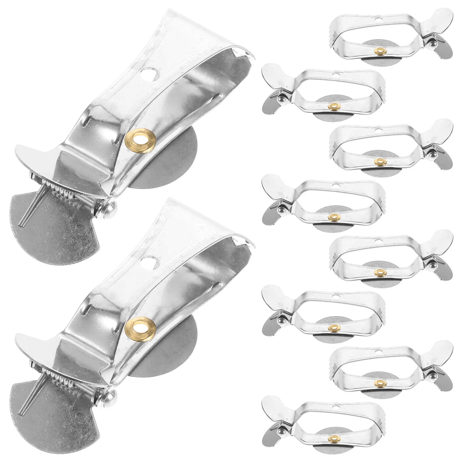 

10Pcs Curtain Clips Metal Tiebacks Stainless Steel Large Mouth Holdbacks for Curtains Drapes Window Bedroom Living Room