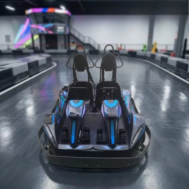 2026 Professional Two Seater Kids Electric Go Kart 6th Generation 4WD Off-Road Racing Kart Lithium Battery for Amusement Park