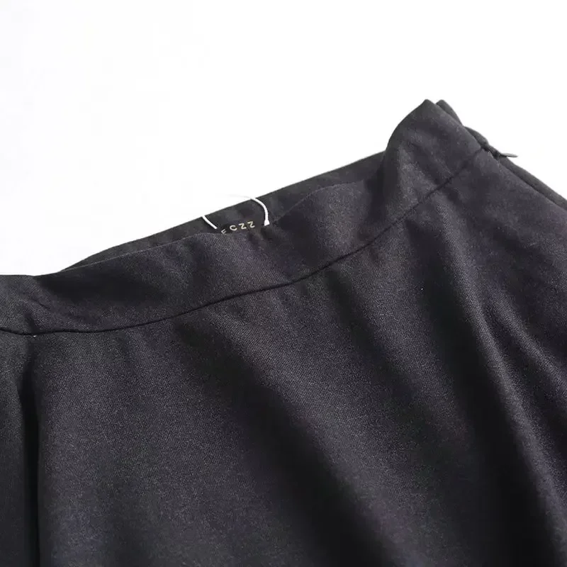 Dames 2023 Mode Temperament Slanke Joker Onregelmatige Rok Midi Rok Retro Hoge Taille Rits Dames Rok Mujer