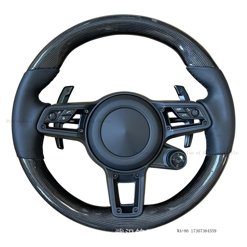 New Suitable for Porsche carbon fiber Macan718992911 Cayman model, compatible with airbag steering wheel view 5