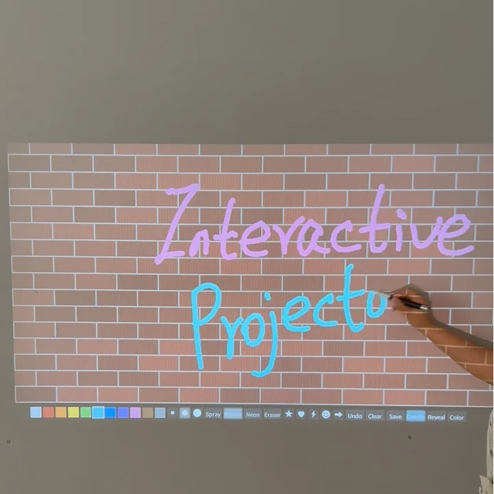 Digital interactive graffiti wall game interactive projection graffiti device for preschool education