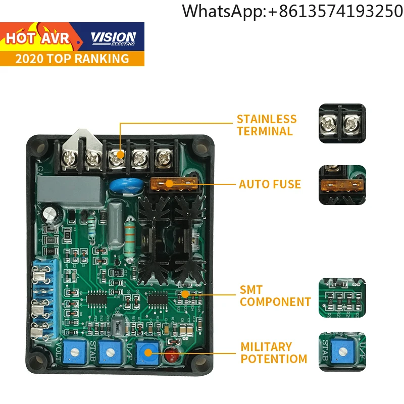 

AVR Controlled Electrical Generator GAVR 8A Universal AVR