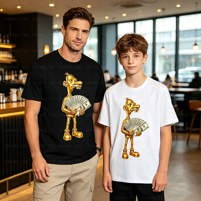 Rich Neegy Brainrot Meme Tuff Flexing Ironisches Gen Alpha Gen Z T-Shirt Y2k Grafik Weiches Baumwoll-T-Shirt Humor Streetwear Kleidung – Detail 3