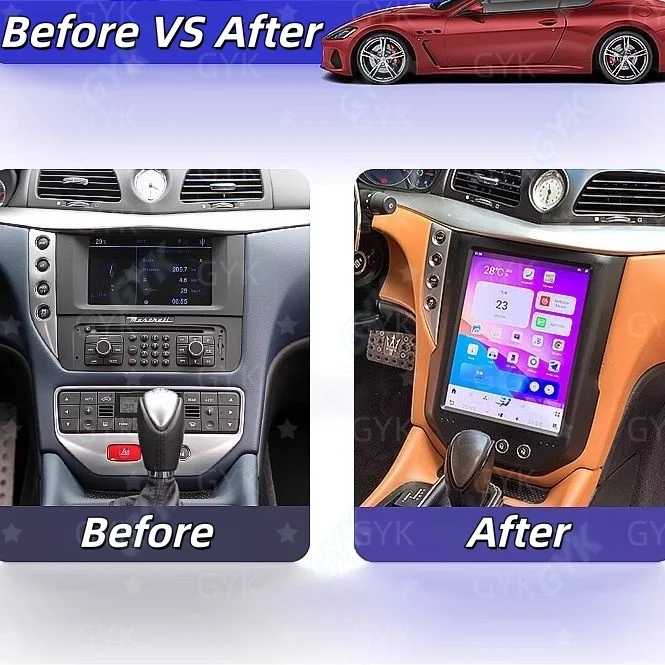Multimedia Player Radio GPS Navigation For Maserati GranTurismo GT 2007-2017 CarPlay Android Stereo Head Unit Video Navigation
