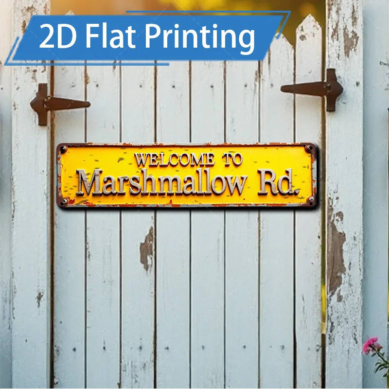 

Металлический знак 1 шт., металлический знак в деревенском стиле размером 4x16 дюймов «Добро пожаловать на зефир». Винтажный декор фермерского дома