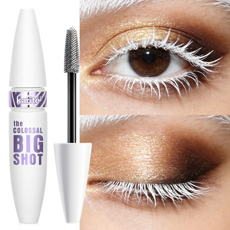 White Mascara Primer Waterproof Anti-Smudge Eyelash Base Cream Thicken Lengthening White Mascara Cosmetic Eye Makeup Tool