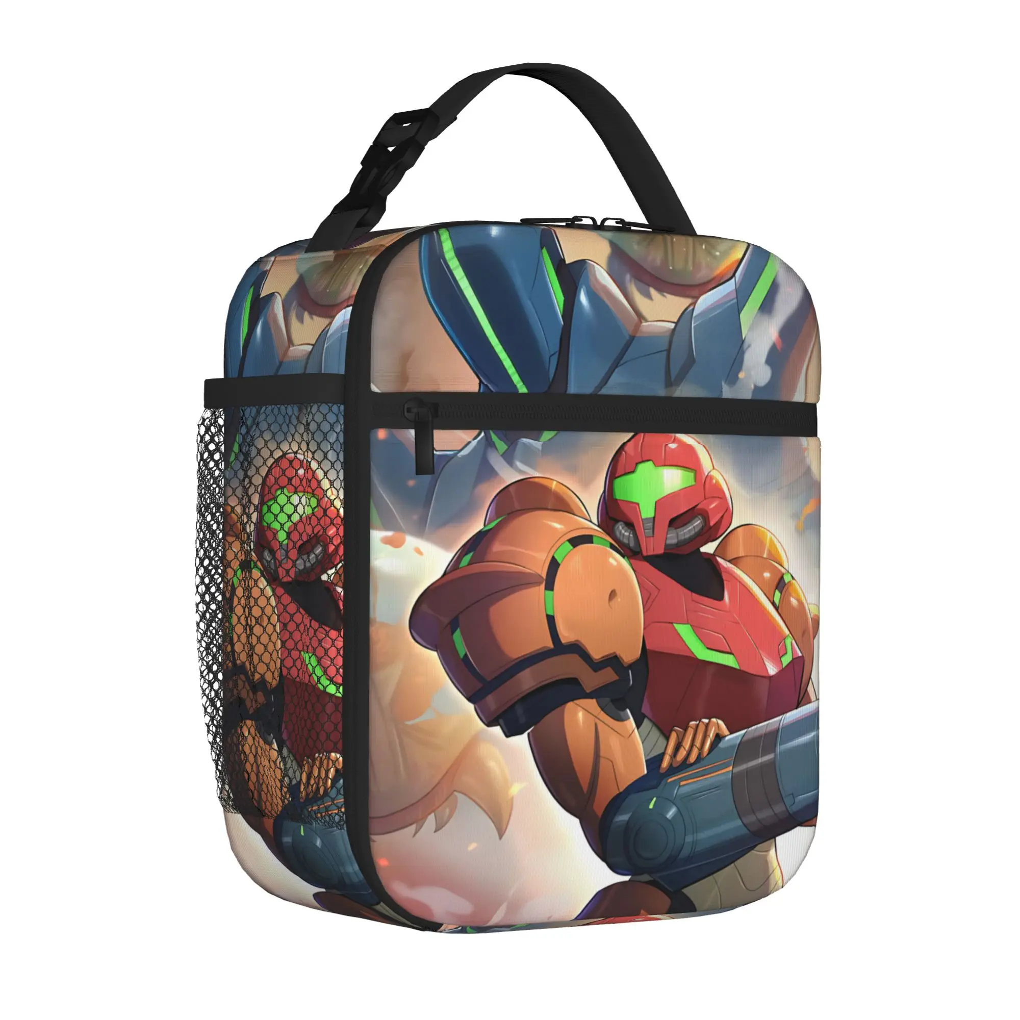 1 Piece Portable Lunch Container Green  Zipper Closure Durable Pocket Metroid Prime 4 Beyond  For Lunch Lunch Box Bag