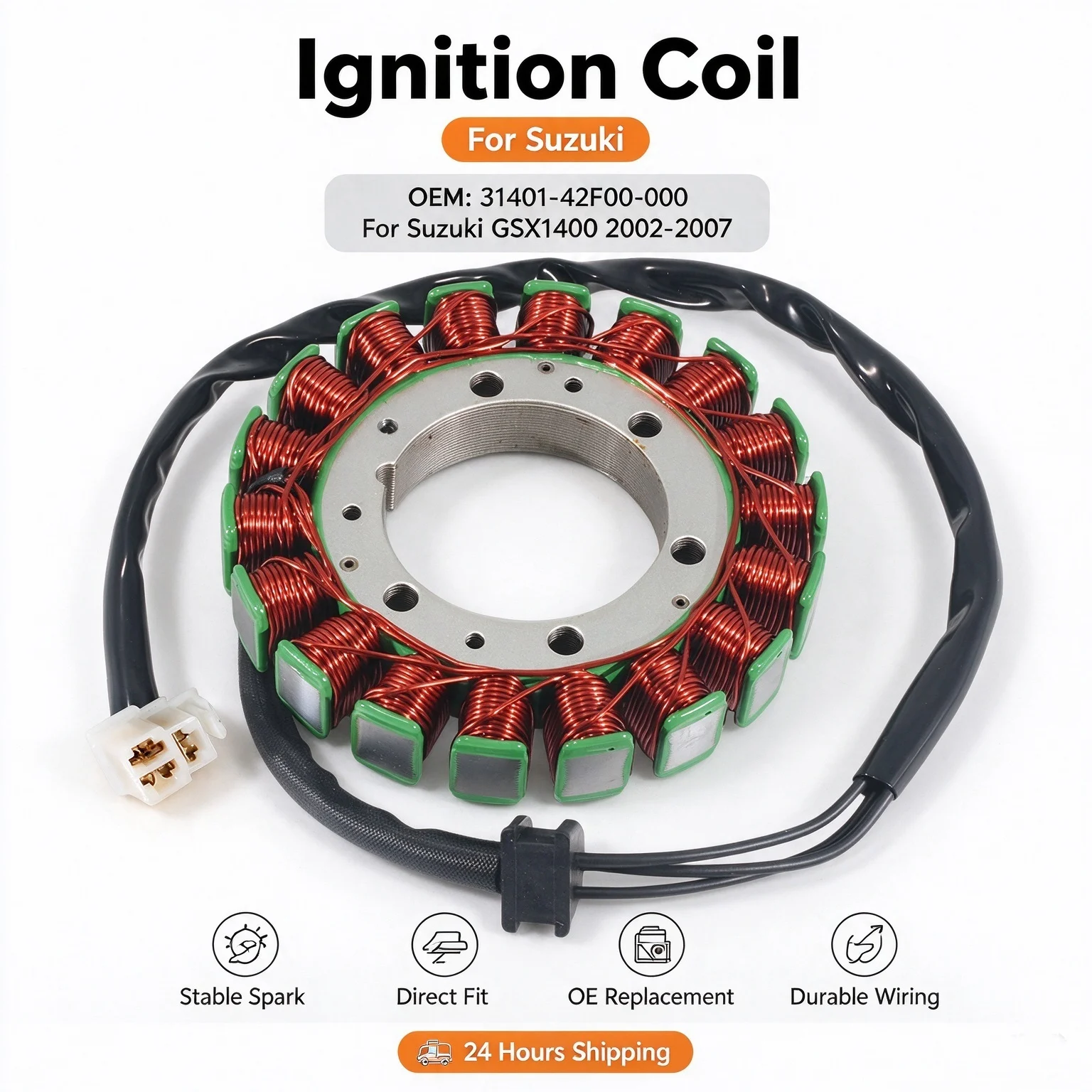 31401-42F00-000 High Quality Generator Charging Stator Coil For Suzuki GSX1400 2002-2007 Magneto Assembly