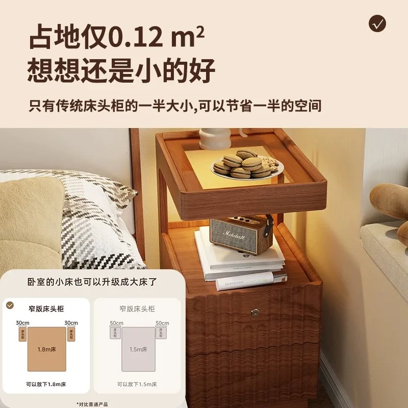 Armadietto per camera da letto in legno massello modellazione artistica casa leggera lusso pochi semplici