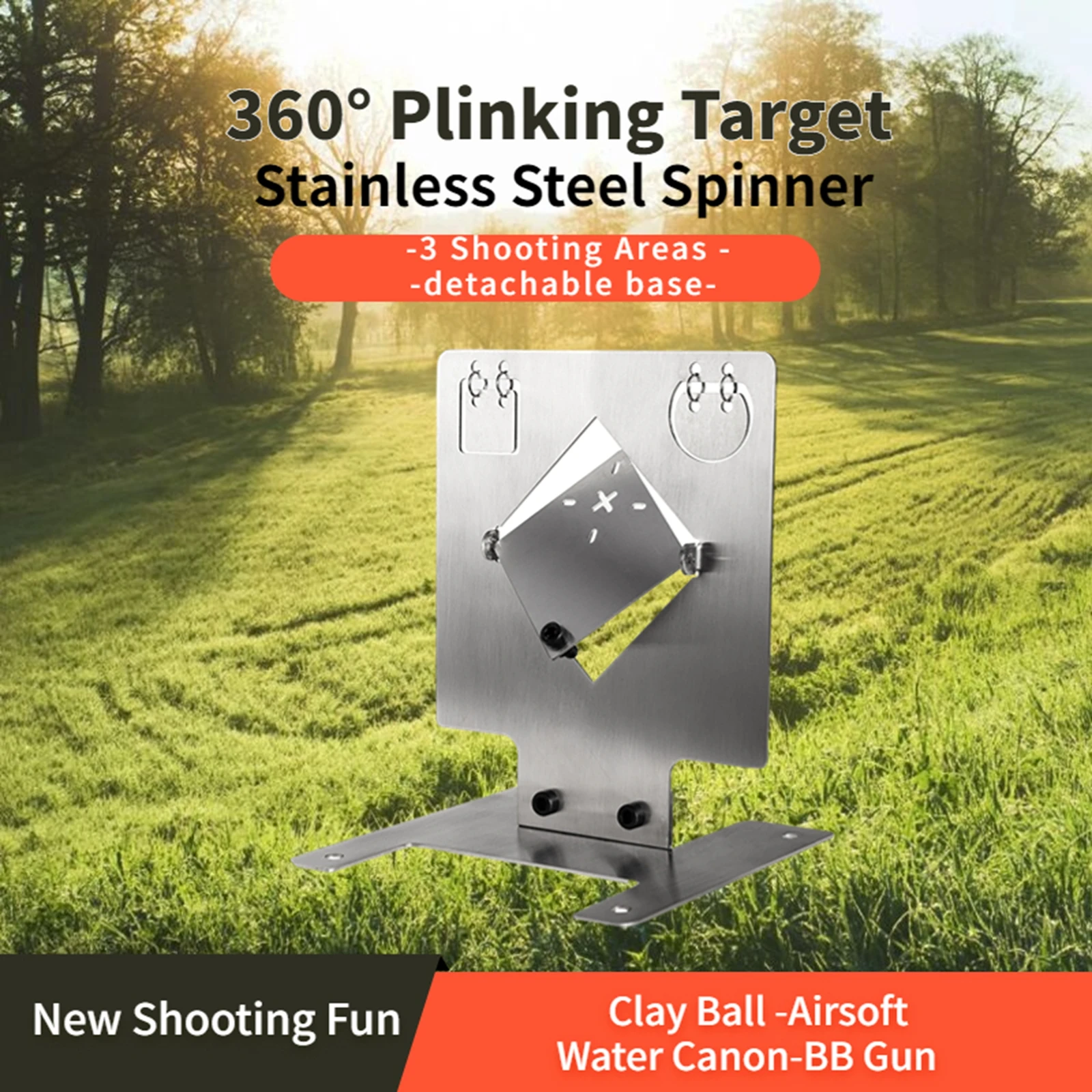 Indoor & Outdoor Shooting Wingswinmax Steel Plinking Targets for Airsfot Water Canon Slingshot Clay Ball Air Rifle