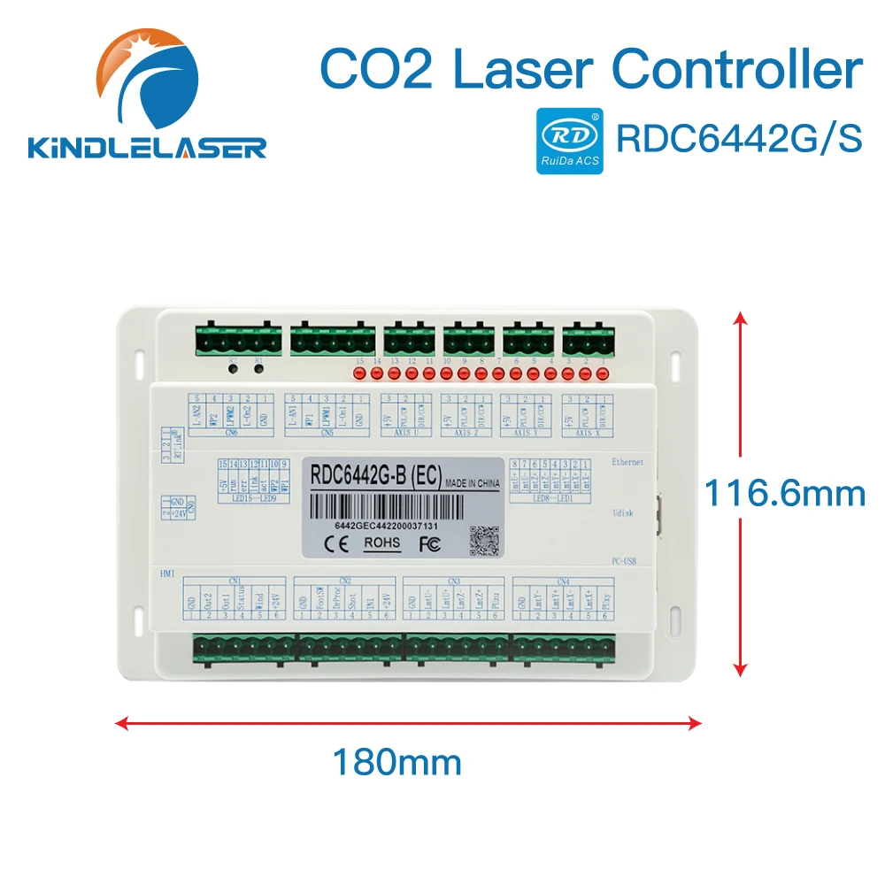 Kindlelaser Ruida RD RDC6442G Co2 Laser DSP Controller for Laser Engraving and Cutting Machine RDC 6442 6442G 6442S