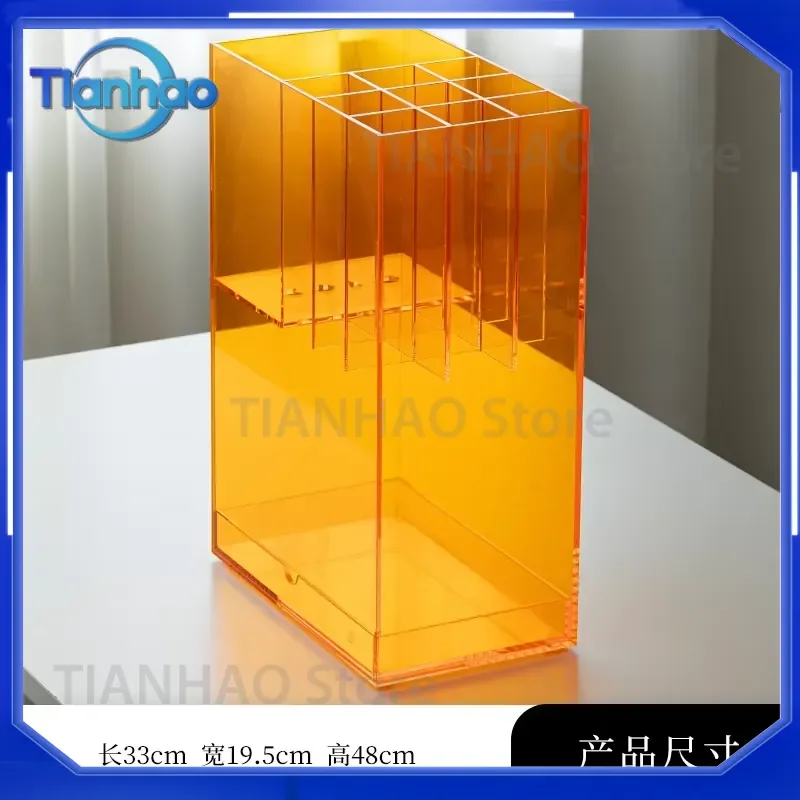 Heavy Duty Acrylic Umbrella Stand for Commercial Use Drip Dry Rack Waterproof Entryway Storage for Hotel Lobby Clear Standing