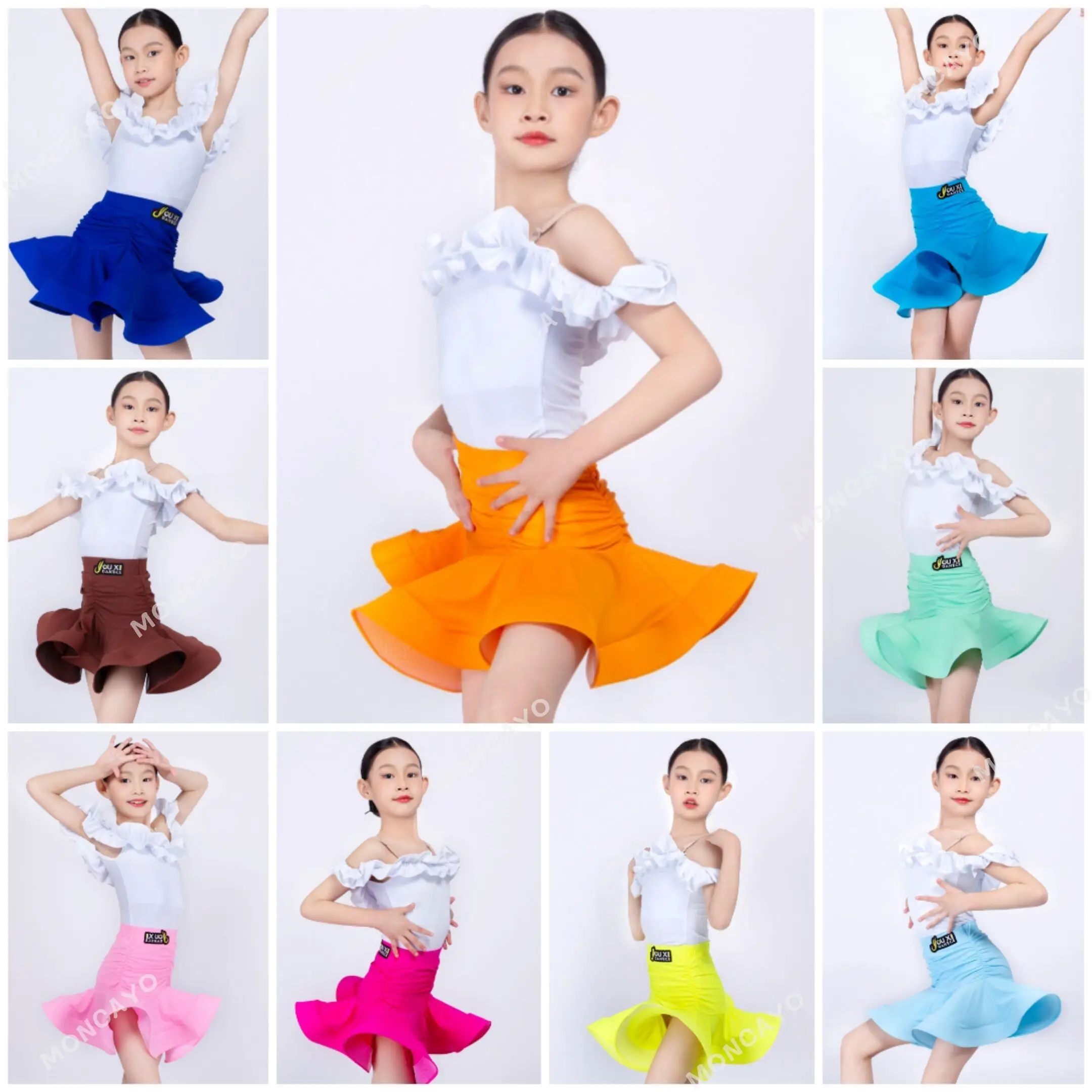 

Latin Dance Dress Girls Rumba Samba Tango Dance Clothes Girls Child Stage Competition Ballroom Dance Dresses Performance Clothes