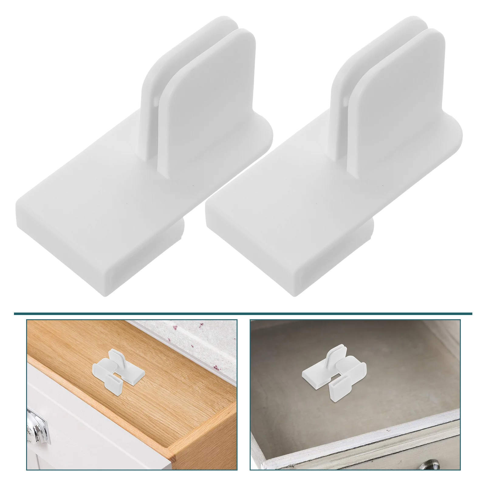 

4pcs Plastic Drawer Divider Clips Household Organizer Fixing Clamps For Kitchen Socks Underwear Accessories Medicine Cutlery