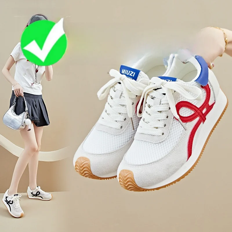 

Women's Casual Breathable Shoe with Hidden Heightener Korean Style New Design Agam Sporty Low Cut Rubber Outsole round Toe