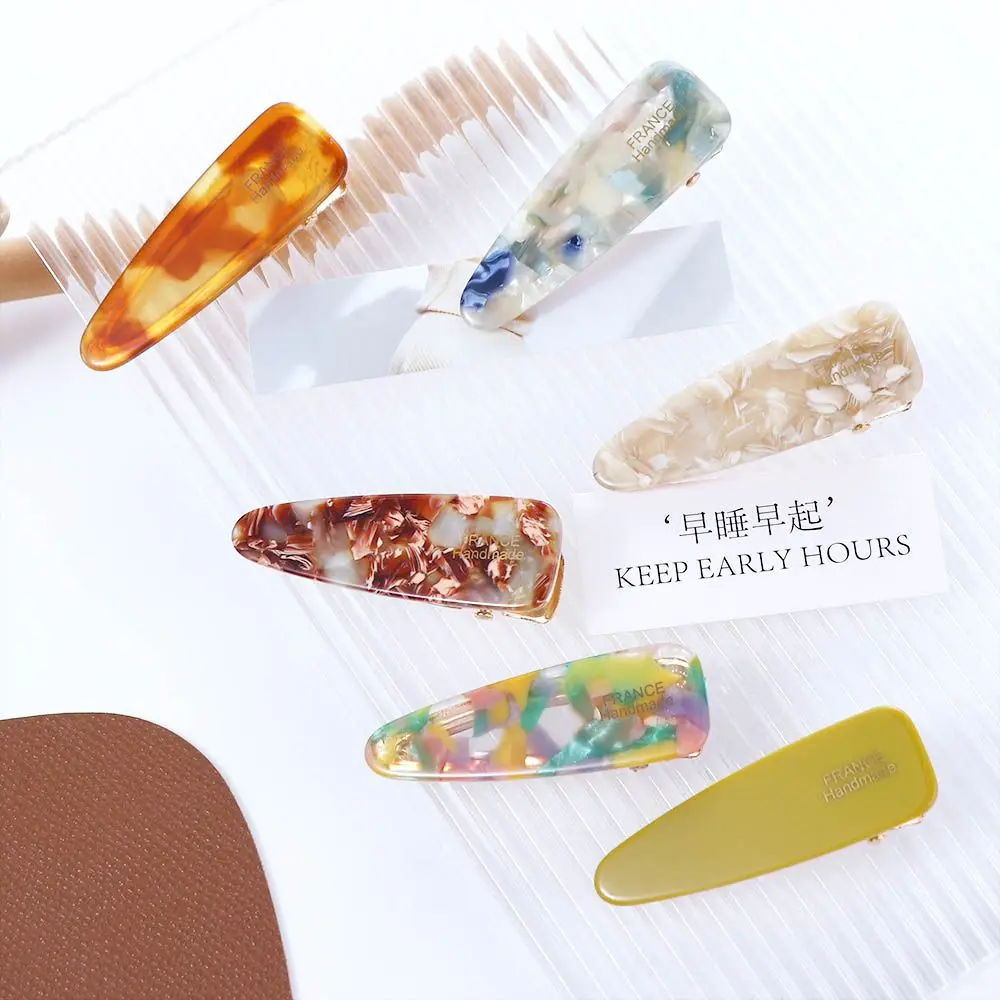 Vintage Elegant Temperament Headwear Acetate Korean Hairpins Duckbill Clips BB Hair Clips Women Barrettes