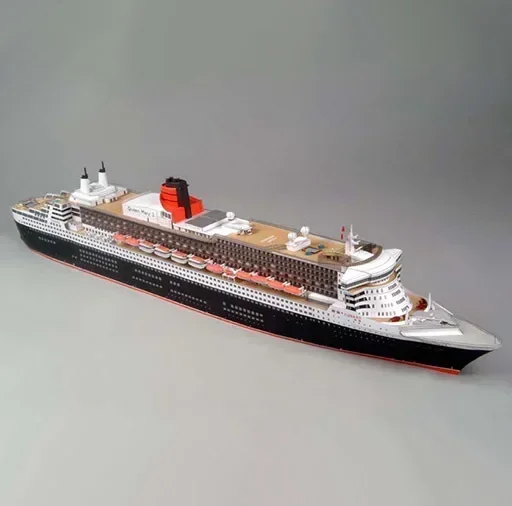 

1/400 DIY 3D Puzzle Battleship Paper A4 Queen Mary II of England Ship Model Kit Assembly require children suitable birthday gift