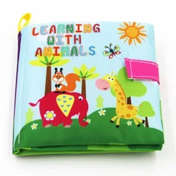 Baby Cloth Book Toys Animals Shape Early Educational Toys for Babies Development Montessori Sensory Books Baby Toys 6-24 Months