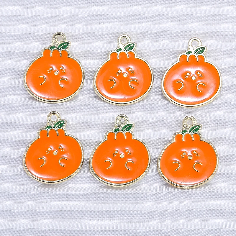 10 teile/los Mix Nette Emaille Obst Apfel Kirsche Ananas Traube Charms für Schmuck Machen Frauen Ohrringe Anhänger Halsketten Geschenke – Detail 11