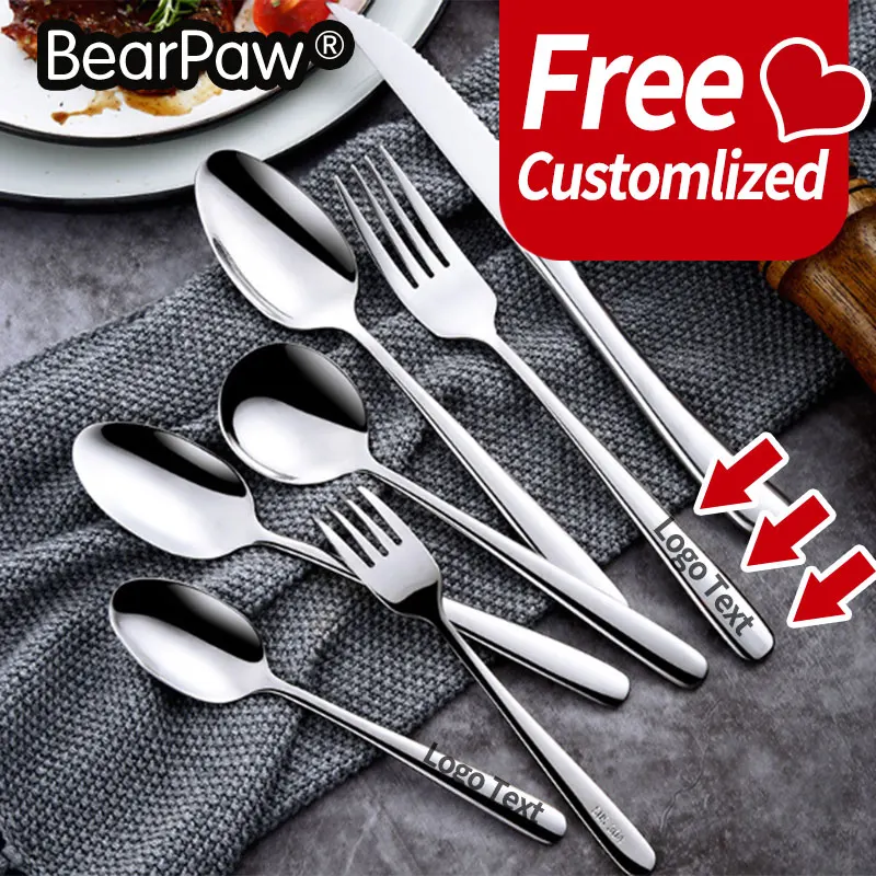 

personalized customized high-end silver fork spoons logo for Western restaurants,customized dessert forks,custom coffee spoons