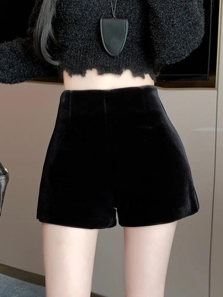 Pantalon bootcut en velours taille haute pour femme, vêtements d'extérieur automne-hiver, pantalon large en laine, pantalon droit confortable