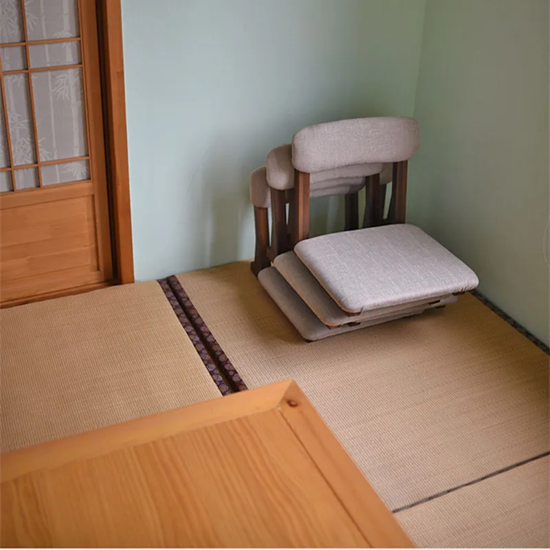 Tatami Couch Backrest Small Legless Low Chair Floor  Lazy Person Bay Window  Balcony Solid Wood Furniture