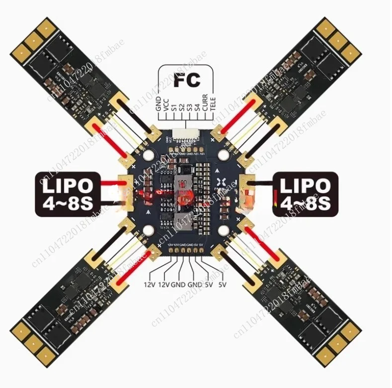 Picture 3: 400A 4-8S PDB power distribution board, mounting hole spacing 30.5mm