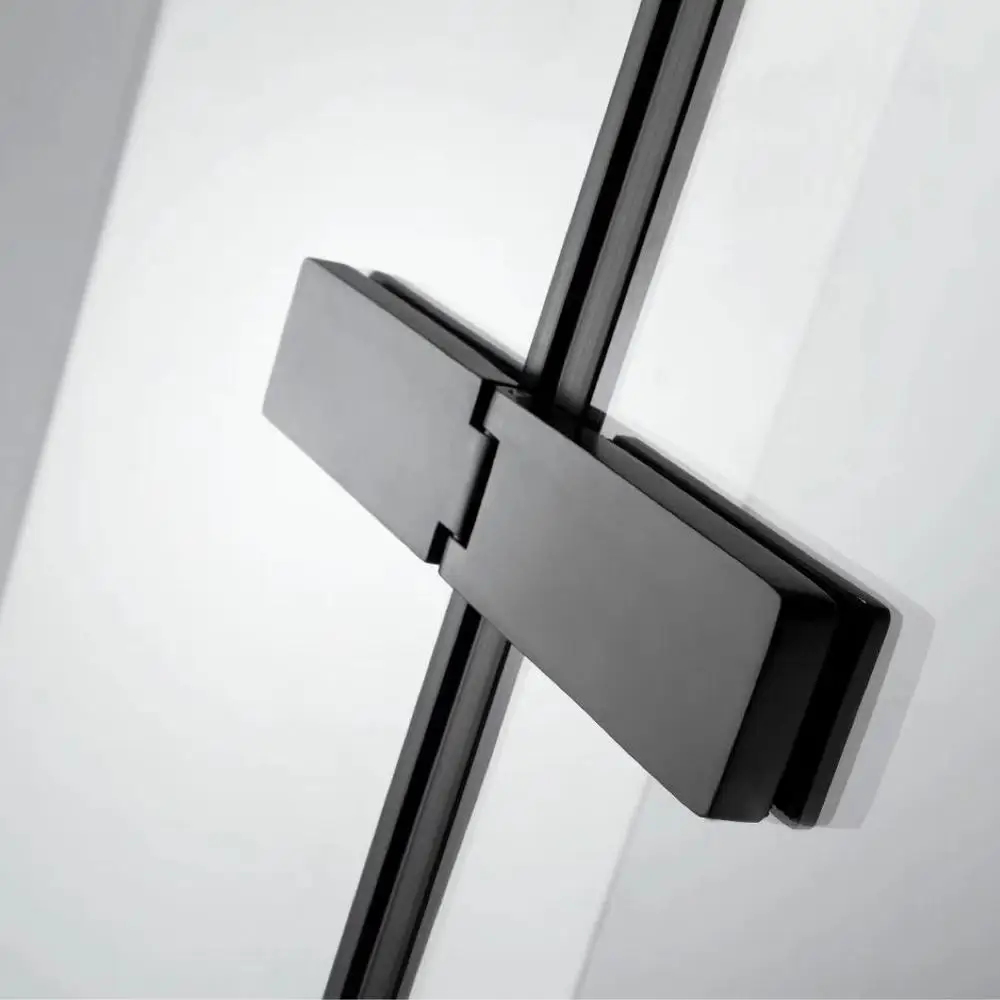 

Durable Long Glass door hinge Door Hinges Black Decorate Hinge For Home Furniture Hardware bathroom Large Door hinge Glass clamp