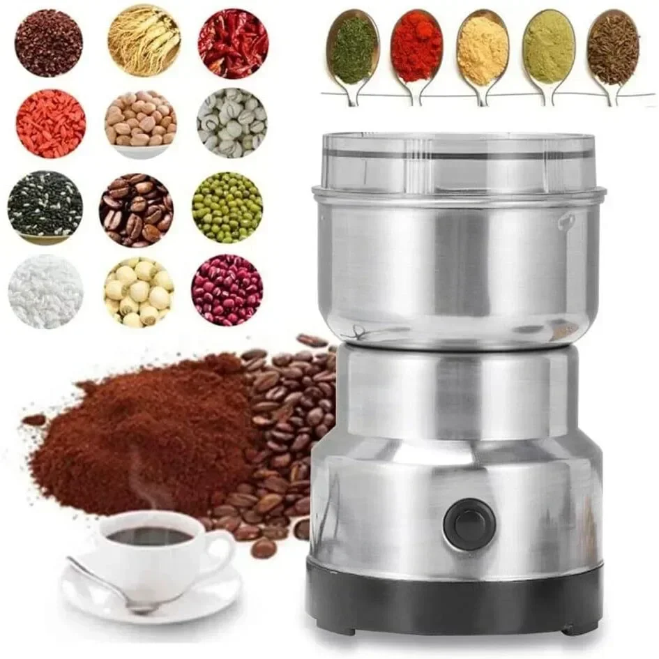 400W Food Coffee Grinder Electric Portabl Household Pepper Legumes Bean Grinding Machine Stainless Kitchen Grain Chopper Tool