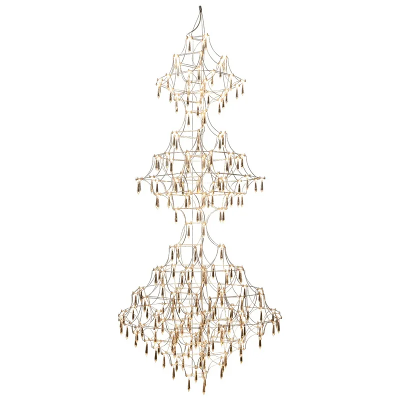 

Duplex building, empty, hollow, loft, crystal, large chandelier
